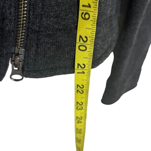 Eileen Fisher Grey Asymmetrical Zip Up Wool Blend Jacket Small Petite - Picture 6 of 8